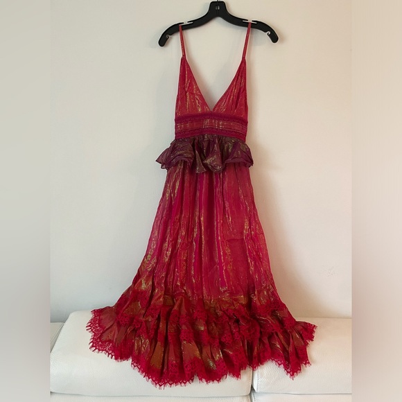 Rococo Sand Emi Layered Metallic Maxi Dress NWT - Picture 11 of 16